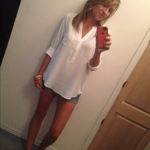 Forever 21 semi-sheer long sleeve blouse